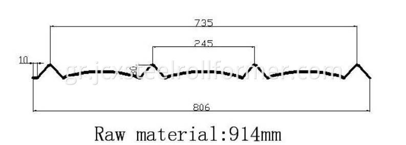 735 glazed tile profile